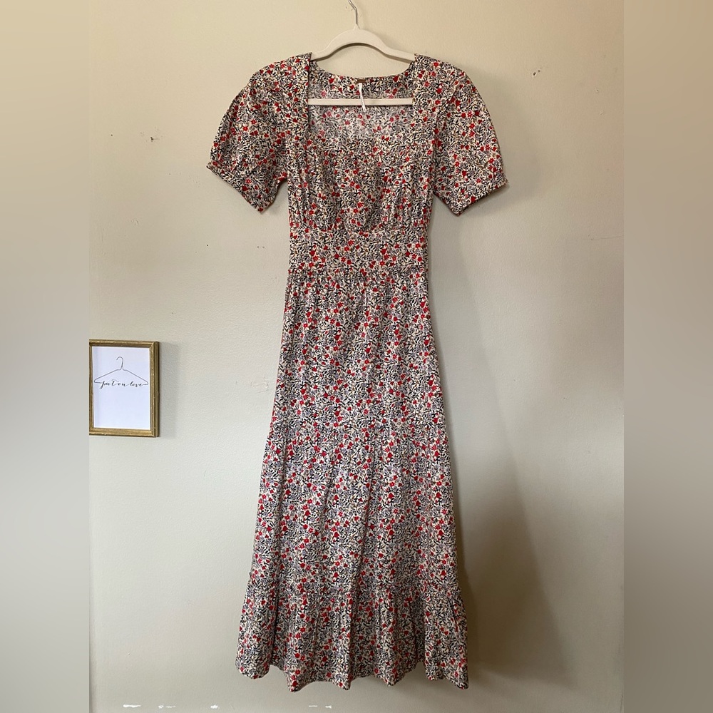 Free People Midi Floral Dress